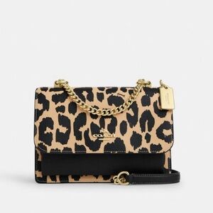 NWT Coach Outlet Klare Crossbody Bag  Leopard Print